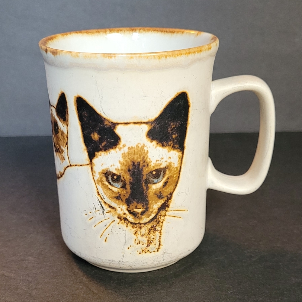 Gorgeous Siamese Cats Mug Vintage Dunoon Scotland Excellent